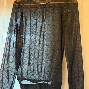 The Limited Black Sheer Blouse
